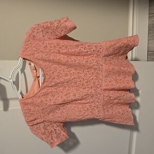 Light pink peplum top